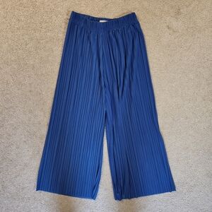 Jon & Anna Blue Pleated Capri Pants Small
